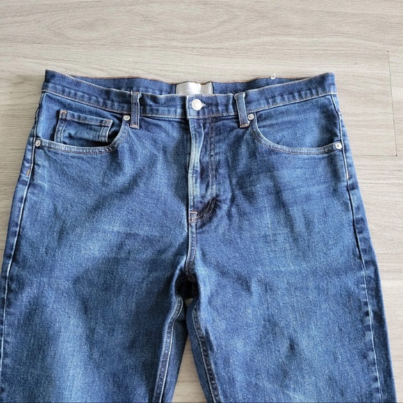Everlane Men's Medium Wash Blue Denim Straight  Stretch Pants- Size 36 X 29 - Picture 7 of 9